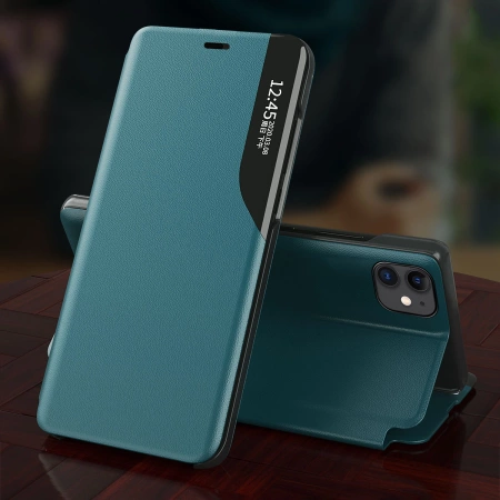 HURTEL ETUI ECO LEATHER VIEW CASE DO IPHONE 13 PRO MAX Z KLAPKĄ I PODSTAWKĄ