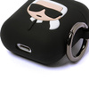 Etui Karl Lagerfeld Silicone Ikonik na AirPods 1/2 - czarne