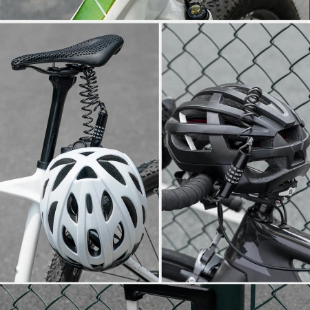 Blokada rowerowa Wozinsky WBN-01R na rower kask wodoodporna na szyfr 4-cyfrowy - czarny