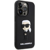 Etui Karl Lagerfeld KLHCP14L3DRKINK na iPhone 14 Pro - czarne Rubber Ikonik 3D