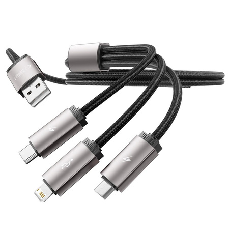 TECH-PROTECT ZESTAW KABLI 3W1 DO LIGHTNING TYPE-C MICRO-USB TELEFONÓW 100CM