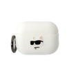 Etui Karl Lagerfeld KLAP2RUNCHH na AirPods Pro 2 cover - białe Silicone Choupette Head 3D