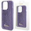 Etui Guess Sequin Script Metal na iPhone 15 - fioletowe