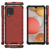 Honeycomb etui pancerny pokrowiec z żelową ramką Samsung Galaxy A42 5G czerwony