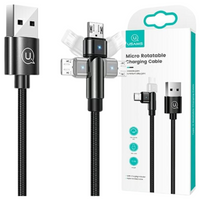 USAMS KABEL MICRO USB 2A DO ANDROID 1M OBROTOWY PLECIONY SZYBKIE ŁADOWANIE