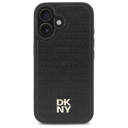 DKNY ETUI HARDCASE DO IPHONE 16 6.1 DO MAGSAFE REPEAT LOGO PATTERN DESIGN