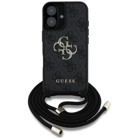 GUESS ETUI POKROWIEC DO IPHONE 16 PLUS 4G BIG LOGO CORD STAP CROSSBODY TPU