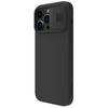 Nillkin CamShield Silky Silicone Case etui iPhone 14 Pro Max pokrowiec z osłoną na aparat czarny