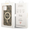 Etui Guess GUHMN61H4STW na iPhone 11 - brązowe 4G MagSafe
