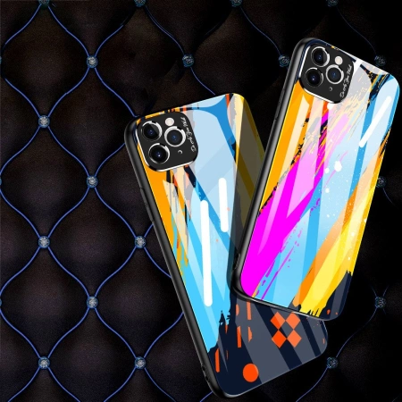 HURTEL ETUI COLOR GLASS CASE DO IPHONE 11 PRO MAX ZE SZKŁEM HARTOWANYM