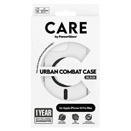 Etui CARE by PanzerGlass Flagship Case z MagSafe na iPhone 16 Pro Max - czarne