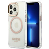 Etui Guess GUHMP13XHTRMD na iPhone 13 Pro Max - złote Metal Outline Magsafe
