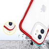Clear 3in1 etui do iPhone 12 żelowy pokrowiec z ramką czerwony