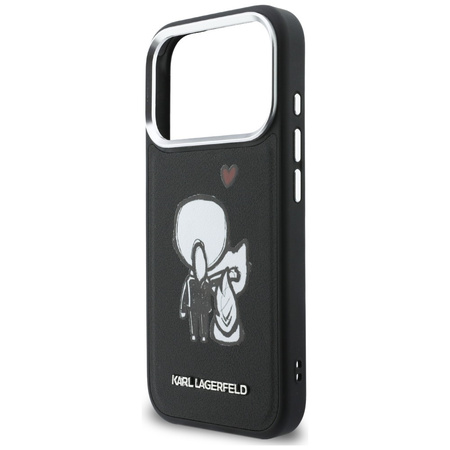 Etui Karl Lagerfeld Karl & Choupette     Back Logo MagSafe do iPhone 17 Pro Max czarny