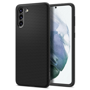 SPIGEN ETUI LIQUID AIR GALAXY S21+ PLUS MATTE BLACK OCHRONNE ANTYPOŚLIZGOWE