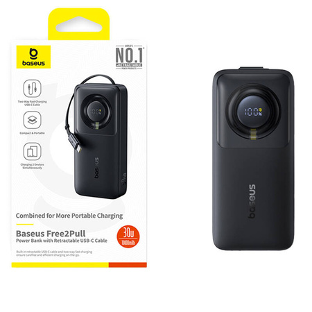 BASEUS POWERBANK OS FREE2PULL 10000MAH DO TELEFONÓW IPHONE SAMSUNG Z KABLEM