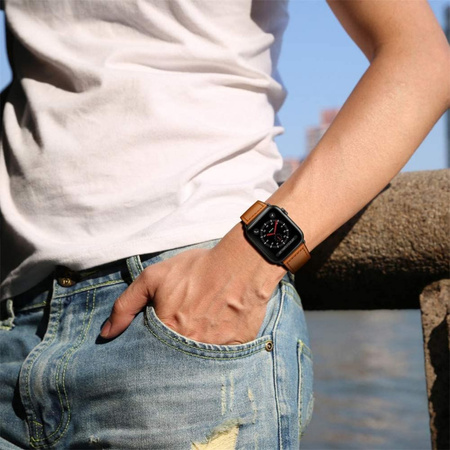 TECH-PROTECT SMYCZ SKÓRZANA DO APPLE WATCH 4 5 6 7 8 9 SE ULTRA 1 2 42 44