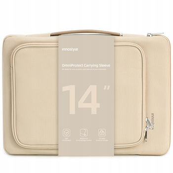 INNOSTYLE TORBA NA LAPTOPA 14" WODOODPORNA ETUI CASE OMNIPROTECT BEŻOWA