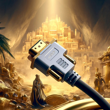 CO2 KABEL VGA - HDMI PRZEJŚCIÓWKA KONWERTER ADAPTER FULL HD 1080P 60HZ 3M