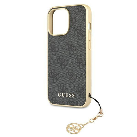 Etui Guess GUHCP13XGF4GGR na iPhone 13 Pro Max - szare hardcase 4G Charms Collection