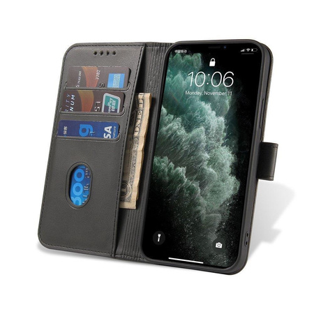 Magnet Case elegancki futerał etui pokrowiec z klapką i funkcją podstawki Vivo Y51 2020 / Y51A czarny