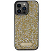 Etui Guess Rhinestone Metal Logo na iPhone 15 Pro - żółte