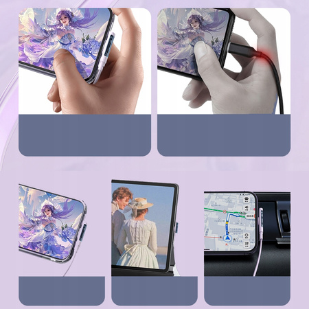 Mcdodo High-speed Angle Cable USB-C PD 65W 1.8M Purple