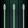 Baseus Traction Series zwijany kabel 3 w 1 USB Typ C - micro USB / USB Typ C / Lightning Power Delivery 100W 1,7m zielony (CAQY000006)