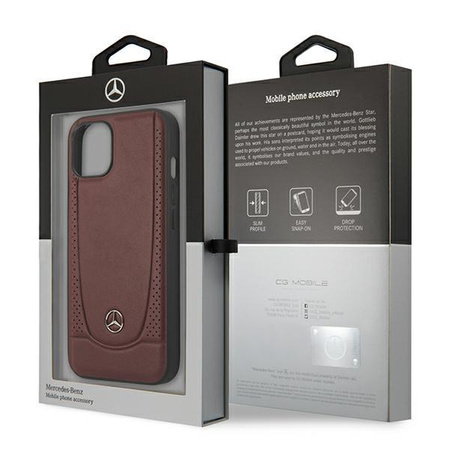 Mercedes MEHCP14MARMRE iPhone 14 Plus 6,7" czerwony/red hardcase Leather Urban Bengale