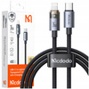 MCDODO KABEL USB-C SZYBKIE ŁADOWANIE DO IPHONE LIGHTNING 36W 1M LED CZARNY