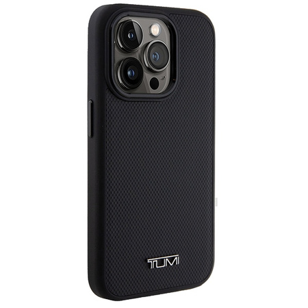 Tumi TUHMP15LRBAK iPhone 15 Pro 6.1czarny/black hardcase Leather Balistic Pattern MagSafe