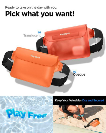 SPIGEN A620 UNIVERSAL WATERPROOF WAIST BAG 2-PACK SUNSET ORANGE