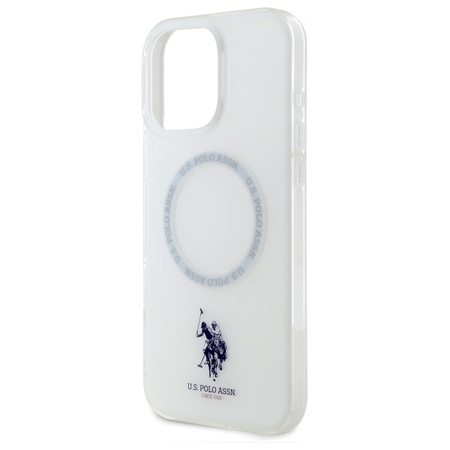 U.S. POLO ASSN. ETUI POKROWIEC DO IPHONE 16 PRO DO MAGSAFE IML RING BIAŁE