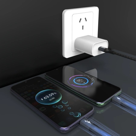 DUDAO KABEL USB-C 2W1 100W DO LAPTOP TELEFON 1,2M PRZEWÓD SZYBKIE ŁADOWANIE