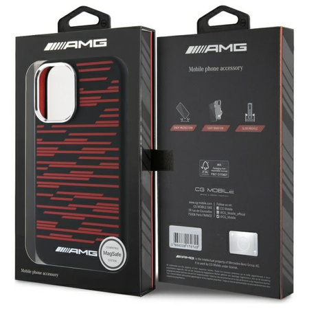 MERCEDES ETUI HARDCASE SILICONE DO IPHONE 16 6.1 DO MAGSAFE Z GRAFIKĄ AMG