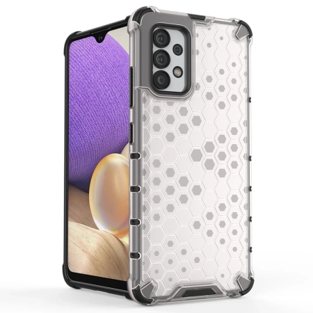 HURTEL PANCERNE ETUI DO SAMSUNG GALAXY A03S Z RAMKĄ ŻELOWĄ SYSTEM HONEYCOMB
