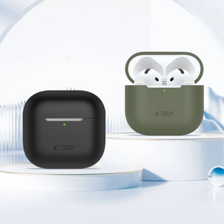 TECH-PROTECT POKROWIEC DO APPLE AIRPODS 4 SILIKONOWE Z OCHRONĄ NA