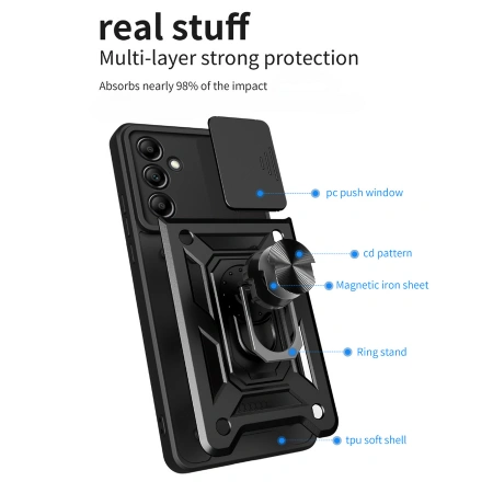 Etui Defender Oppo A17 Czarny