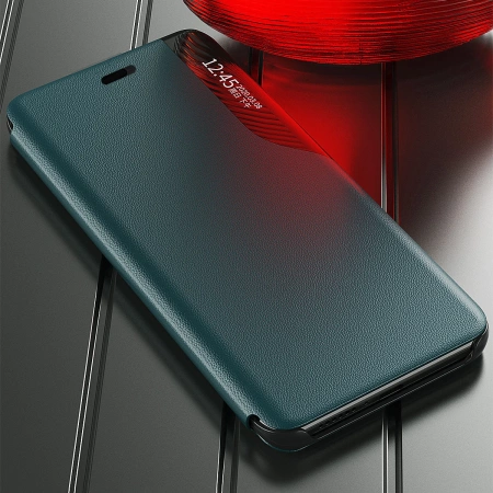 HURTEL ECO LEATHER VIEW CASE ETUI DO IPHONE 13 PRO MAX ELEGANCKI Z KLAPKĄ