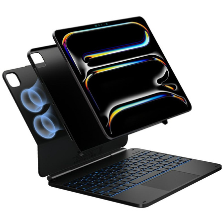Etui Typecase Edge + z klawiaturą do iPad Air 13" 2024/2025 czarny
