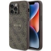 Etui Guess 4G Collection Leather Metal Logo MagSafe na iPhone 14 Pro Max - brązowe