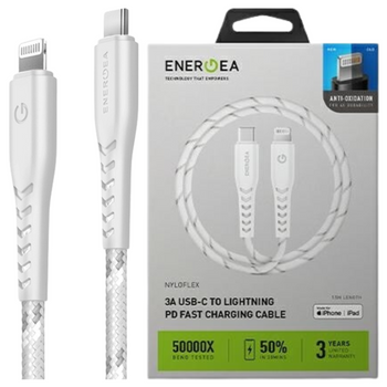 ENERGEA KABEL USB-C DO LIGHTNING 1.5M MFI DO TELEFONÓW APPLE NYLOFLEX