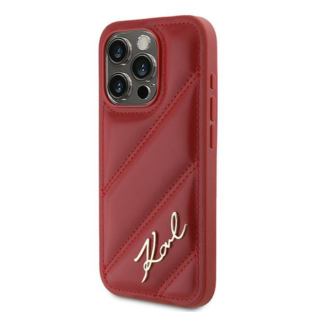 KARL LAGERFELD ETUI HARDCASE DO IPHONE 15 PRO 6,1 DIAGONAL QUILTED SCRIPT