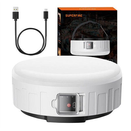 SUPERFIRE LAMPA KEMPINGOWA T25 400LM DO KAMPINGU PODRÓŻY LED ZASILANIE USB