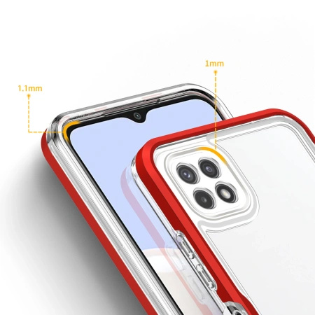 HURTEL ETUI POKROWIEC Z RAMKĄ CLEAR 3IN1 DO SAMSUNG GALAXY A22 5G ŻELOWY