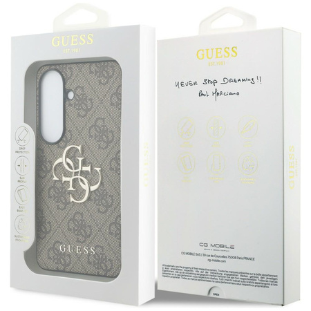 Etui Guess 4G Big Metal Logo do Samsung  Galaxy S26 Plus brązowy