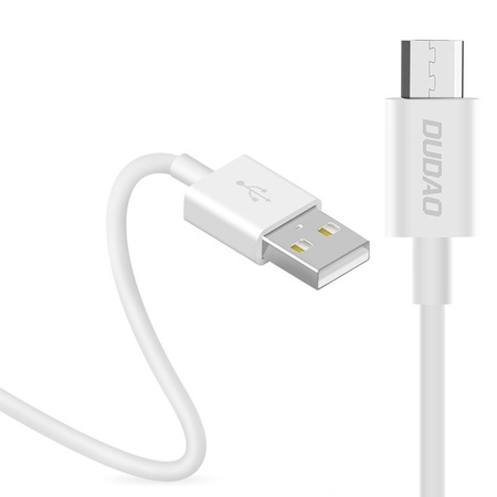 Dudao przewód kabel USB / micro USB 3A 1m biały (L1M white)