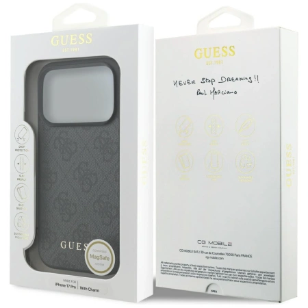 GUESS ETUI CASE DO IPHONE 17 PRO 4G CHARMS COLLECTION MAGSAFE Z CHARMS