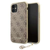 Etui Guess GUHCN61GF4GBR na iPhone 11 / Xr brown/brązowy 4G Charms Collection