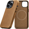 iCarer Oil Wax Premium Leather Case skórzane etui iPhone 14 Pro magnetyczne z MagSafe brązowy (WMI14220702-TN)